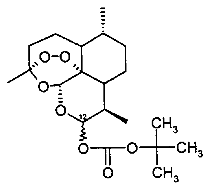 Tert-butoxy carbonyl dihydro artemisinin, preparation method and drug composition thereof