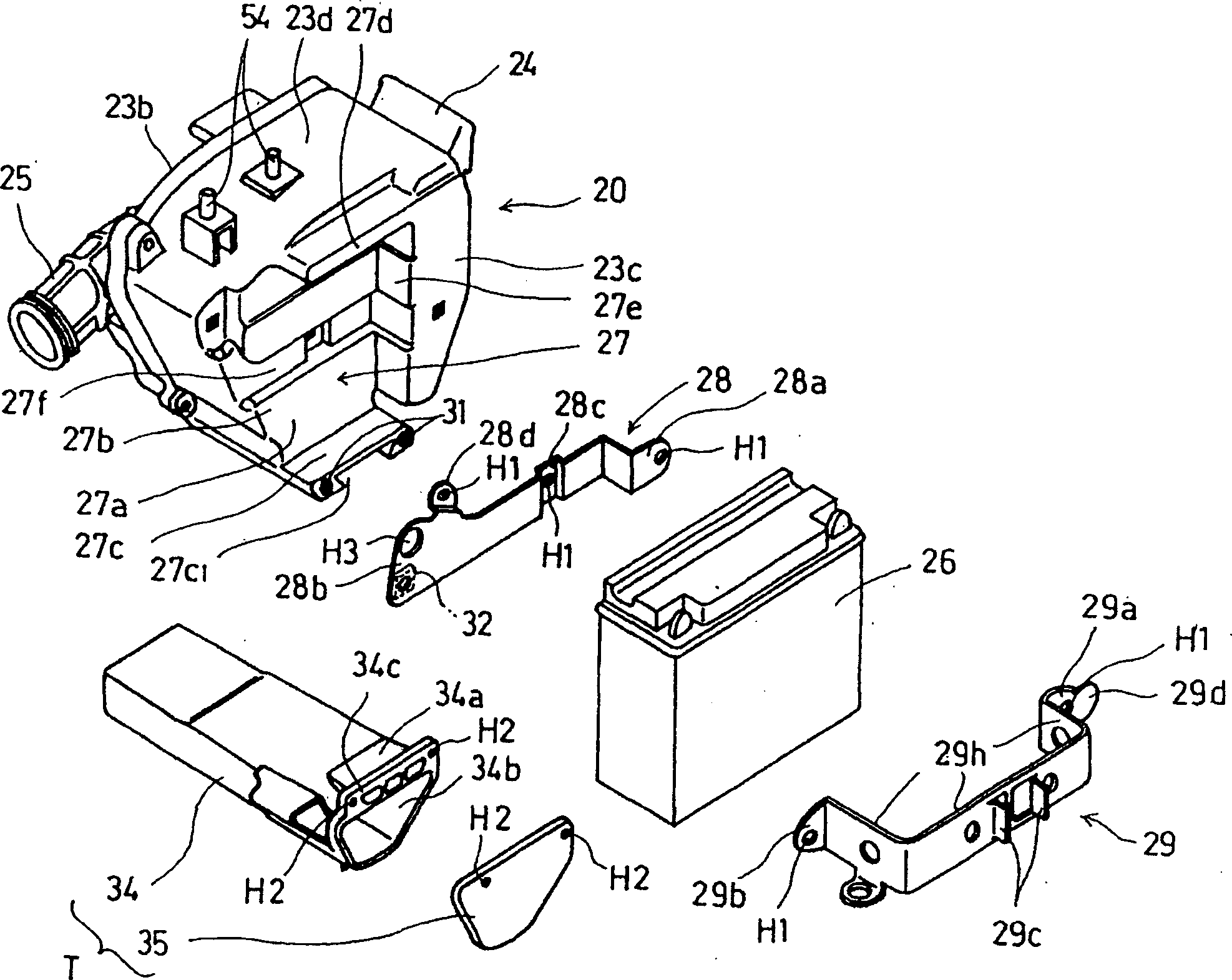 Vehicle engine with air cleaner