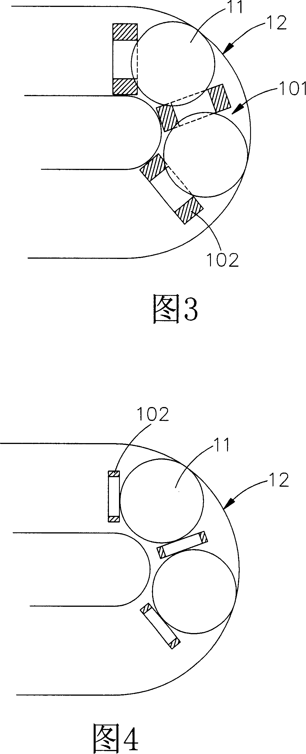Synchronous operation spacer of extensible guide device