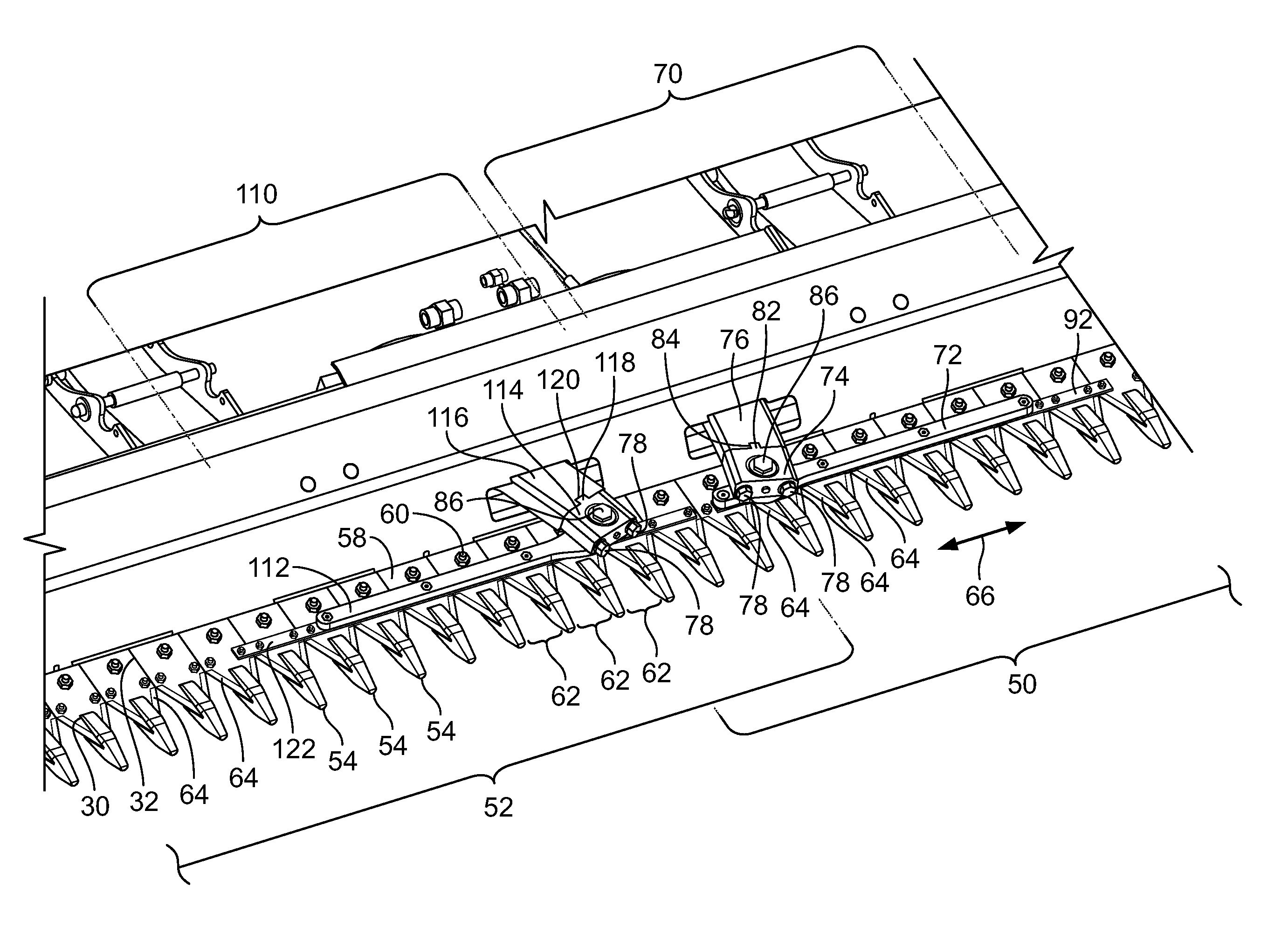 Plant-cutting assembly for a header