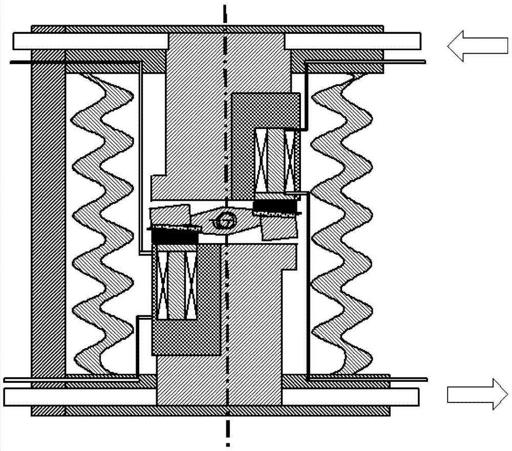 Self-opening vacuum circuit breaker device