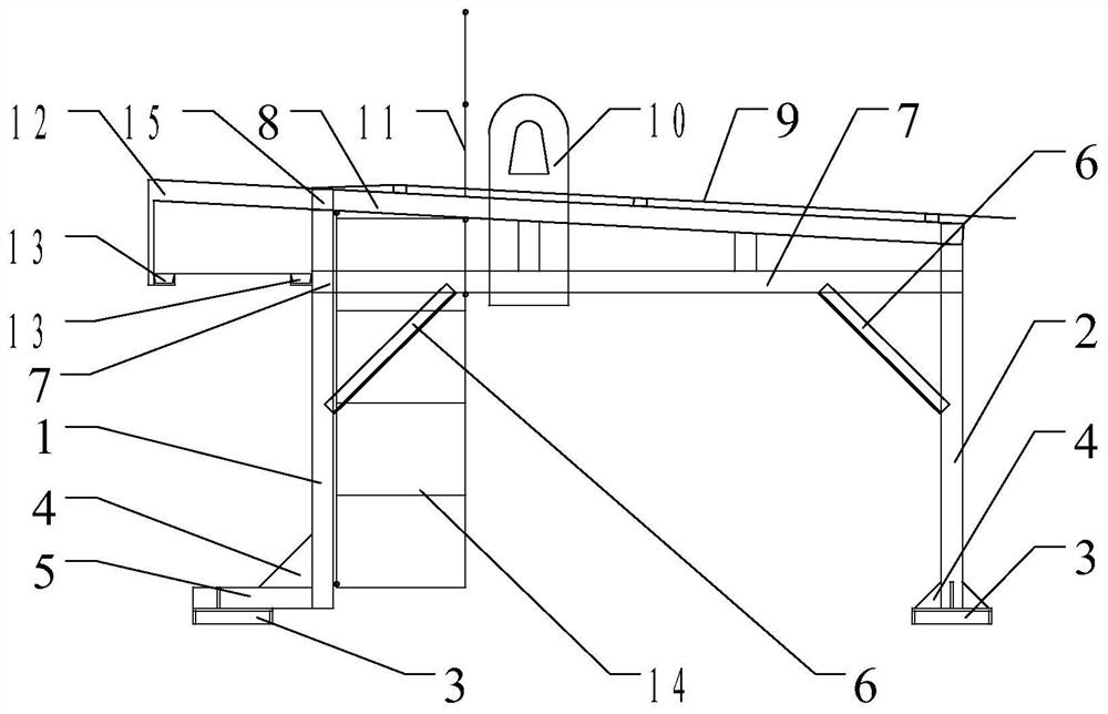 A kind of railway prefabricated T-beam concrete pouring protective shed