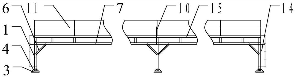 A kind of railway prefabricated T-beam concrete pouring protective shed