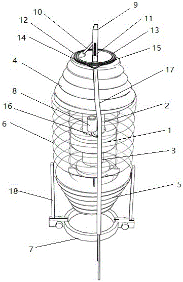 Double helix cable entry