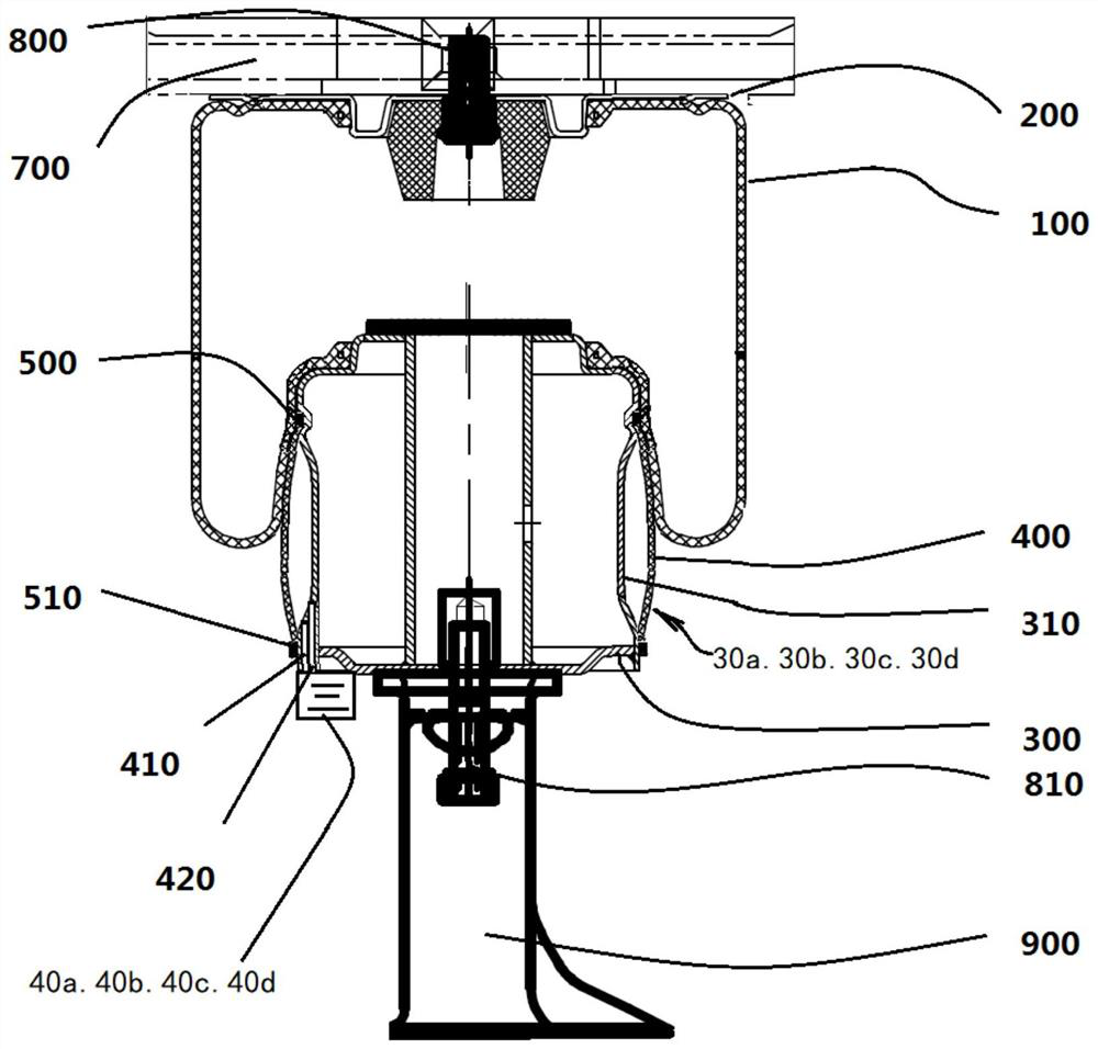 Air spring system with rigidity adjustable in real time and electronic control air suspension system