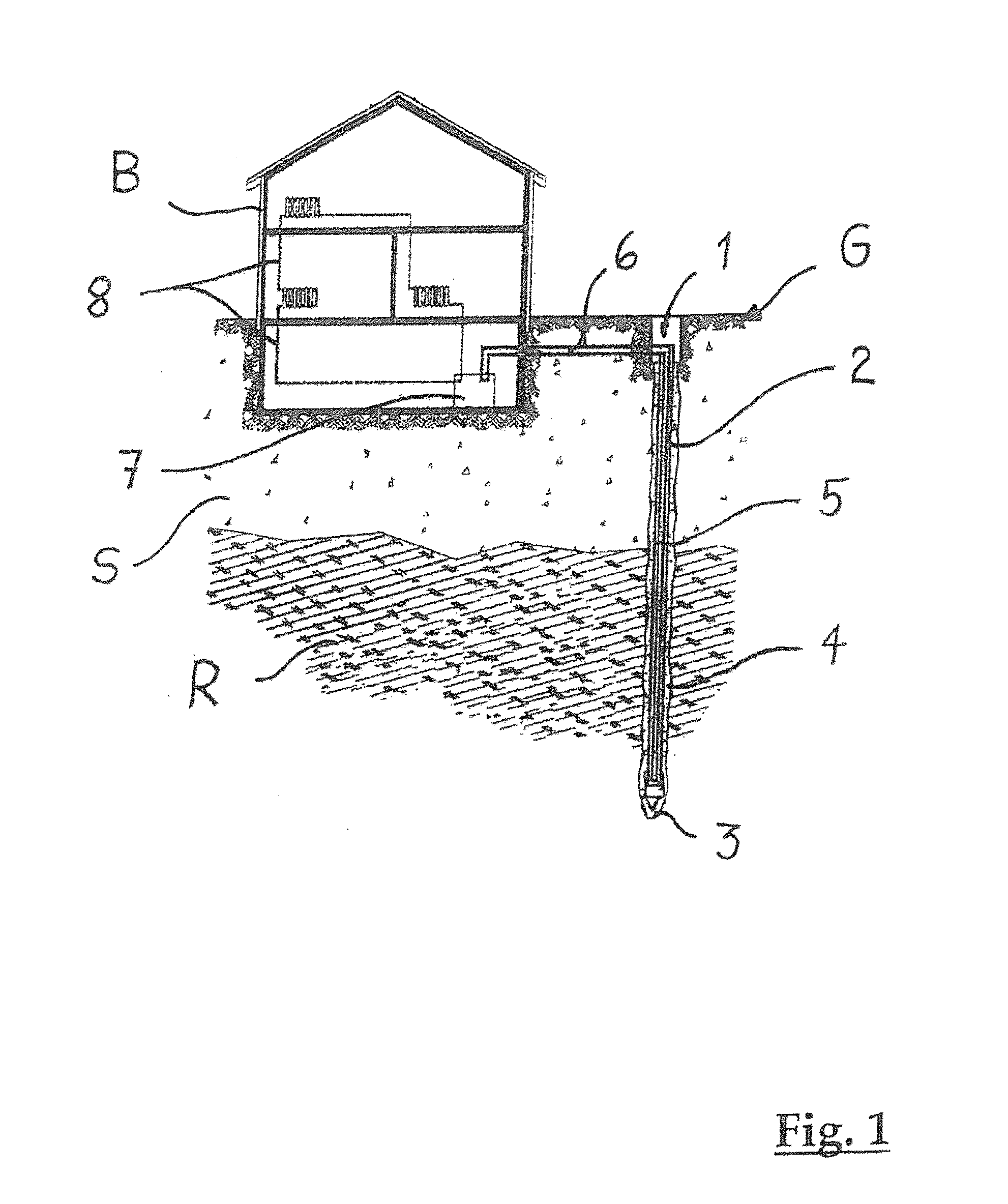 Coaxial ground heat exchanger and method for installing said ground heat exchanger in the ground