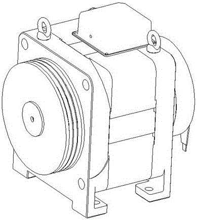 A casing-less switch reluctance traction machine