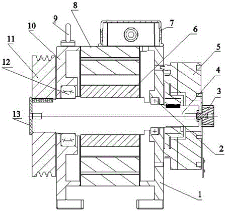 A casing-less switch reluctance traction machine