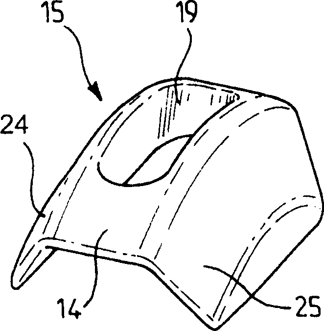 Fixation device of a saddle on the head of the saddle pin.