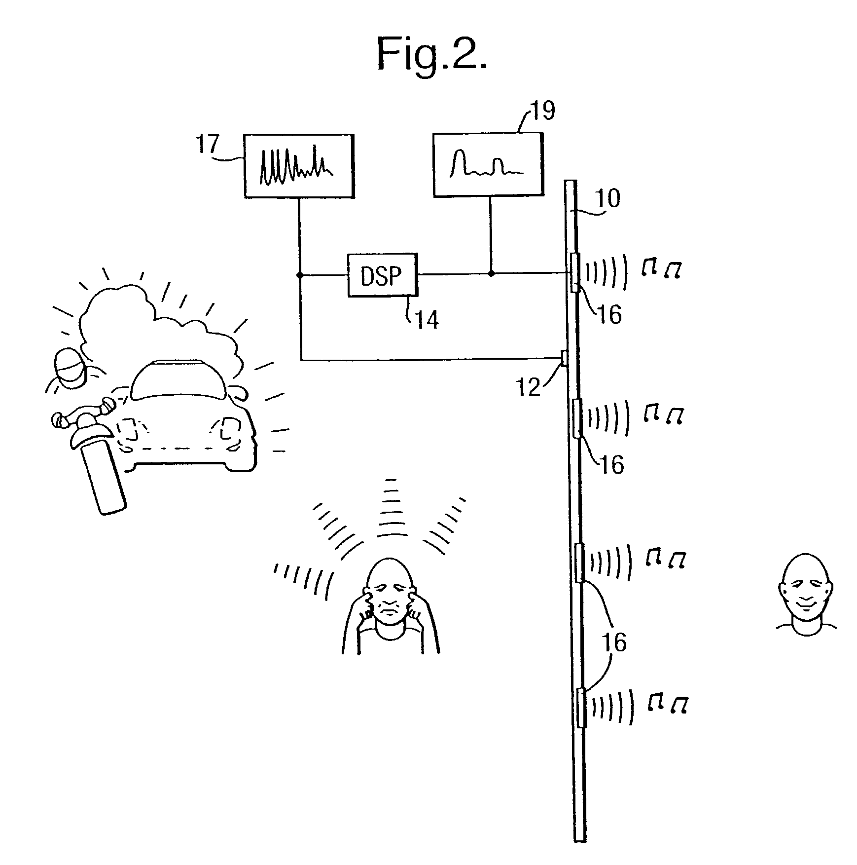 Apparatus for acoustically improving an environment