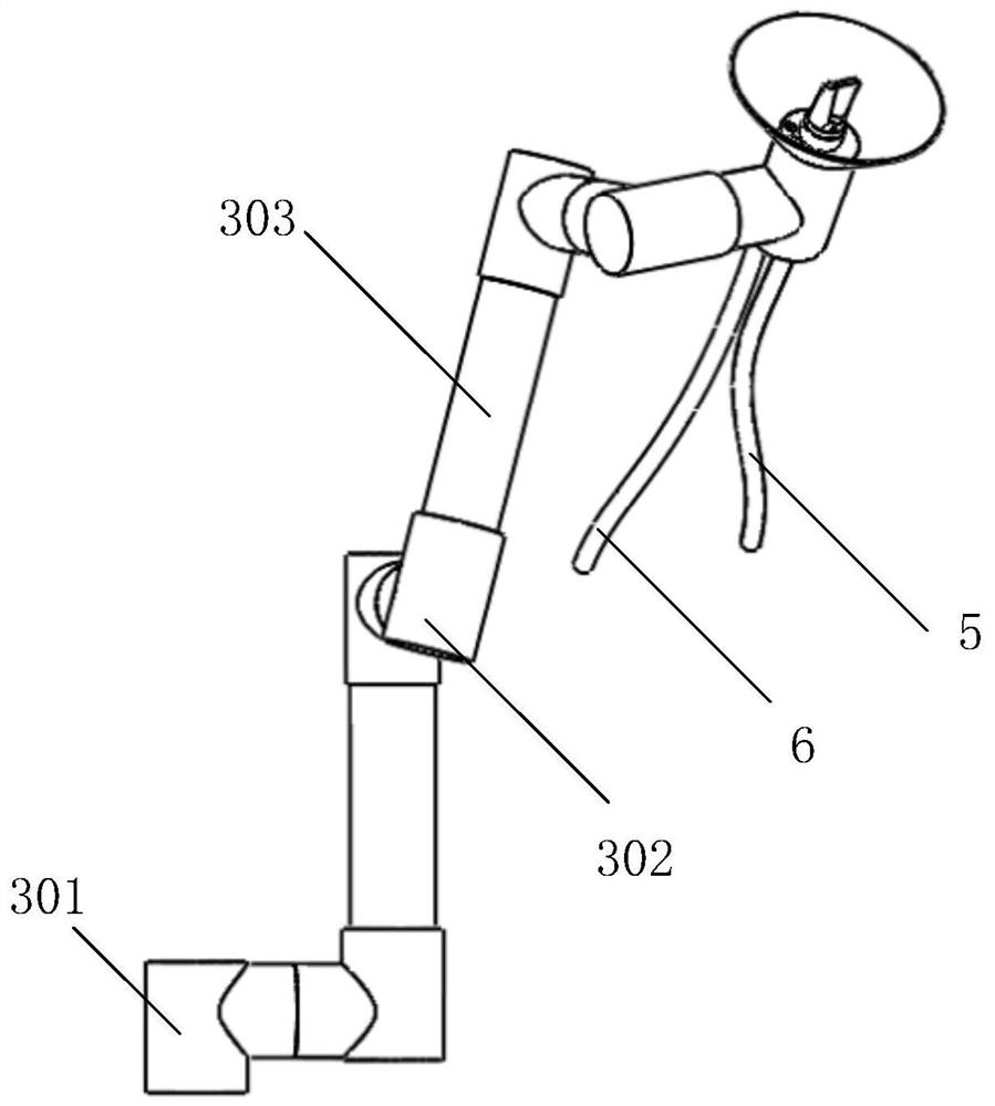 Intelligent flexible manipulator device for purging bottom of metro vehicle