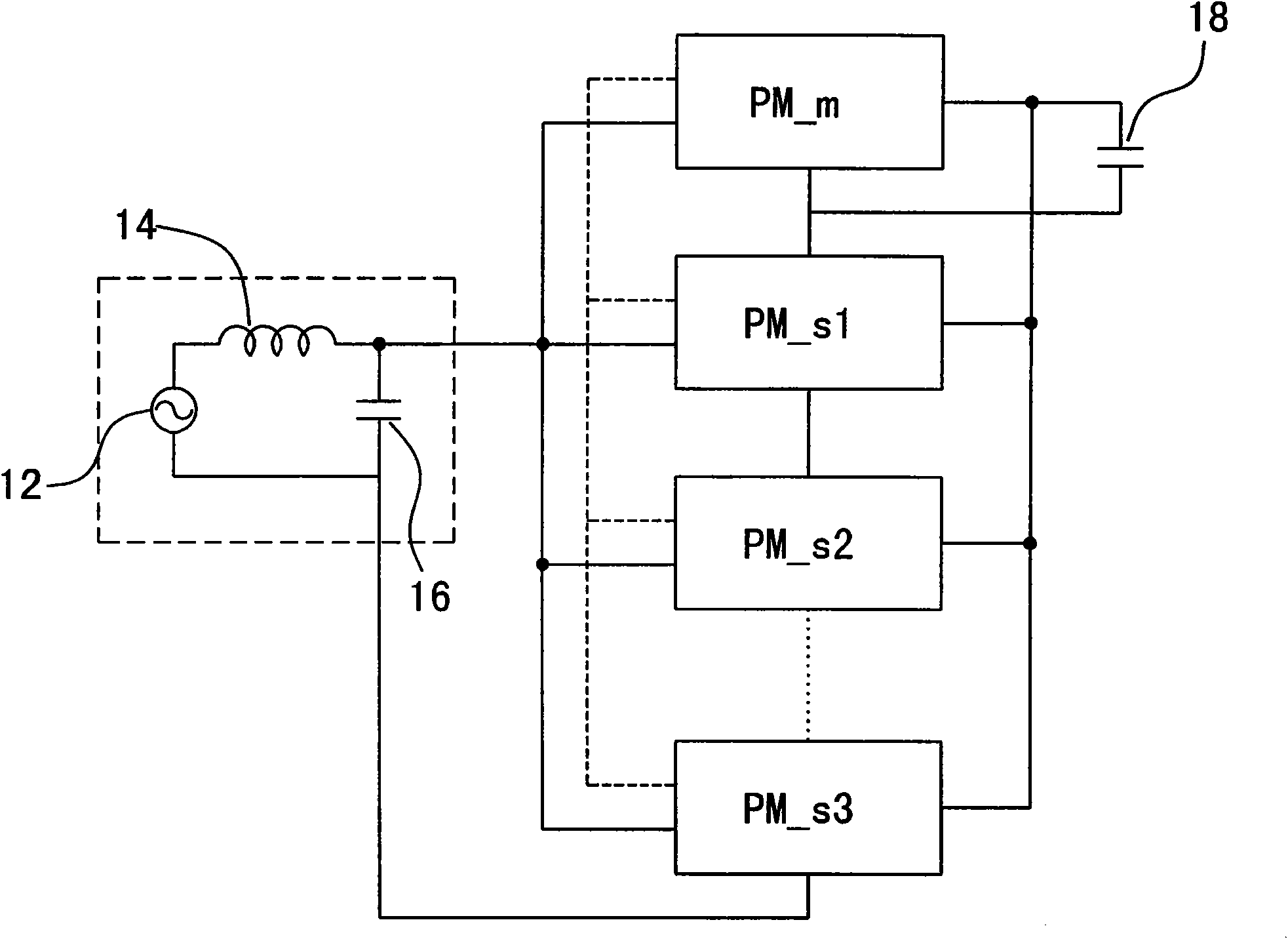 Staggered pulse wave width modulation control power module system and operating method thereof