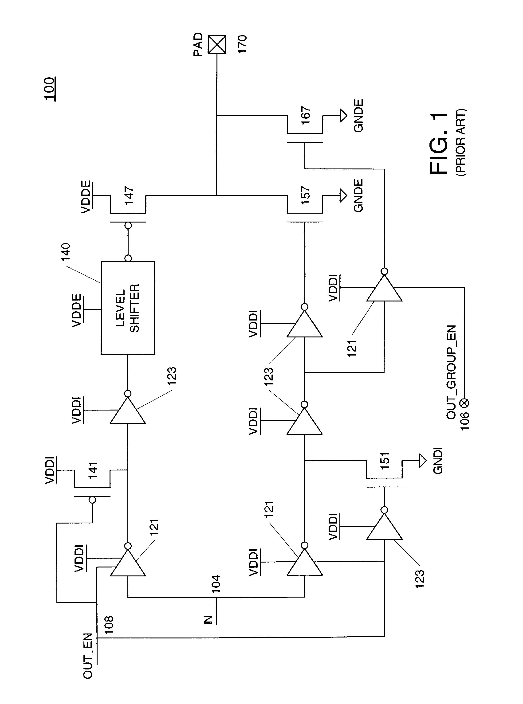 Auto-detect level shifter for multiple output voltage standards