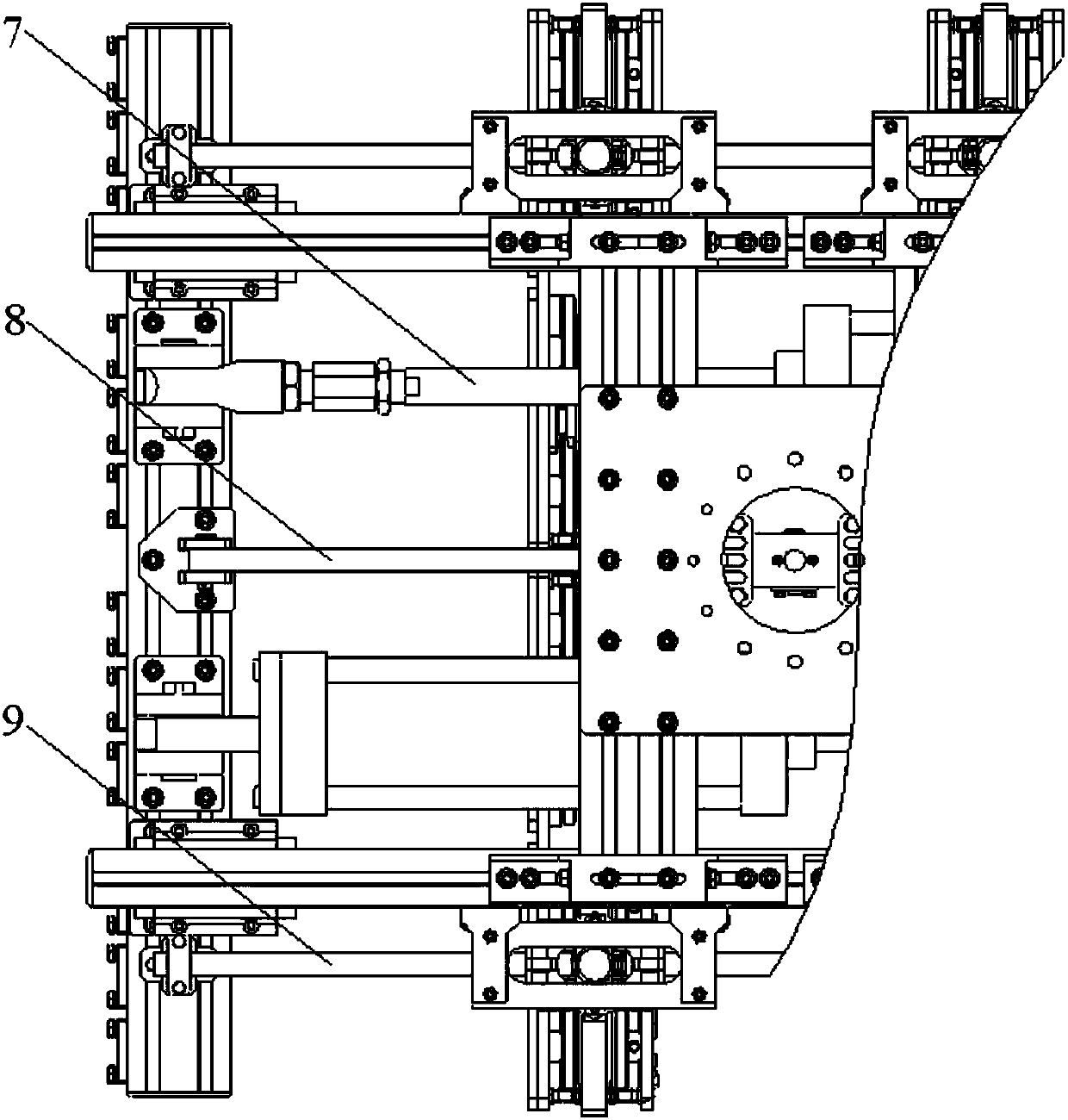 Stacking and brick grabbing device and stacking and brick grabbing method thereof