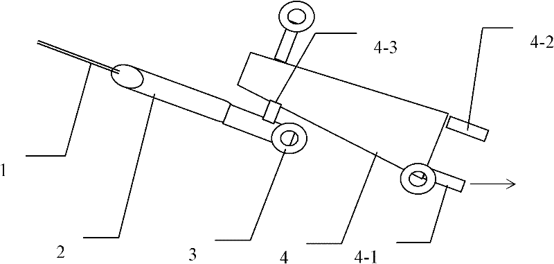 Oxygen lance modified from accident cutting handle