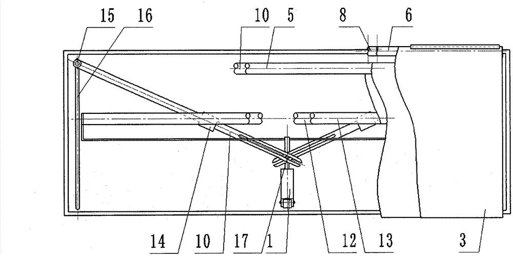 Full-cloth-width patient transferring bed surface and motion control structure thereof