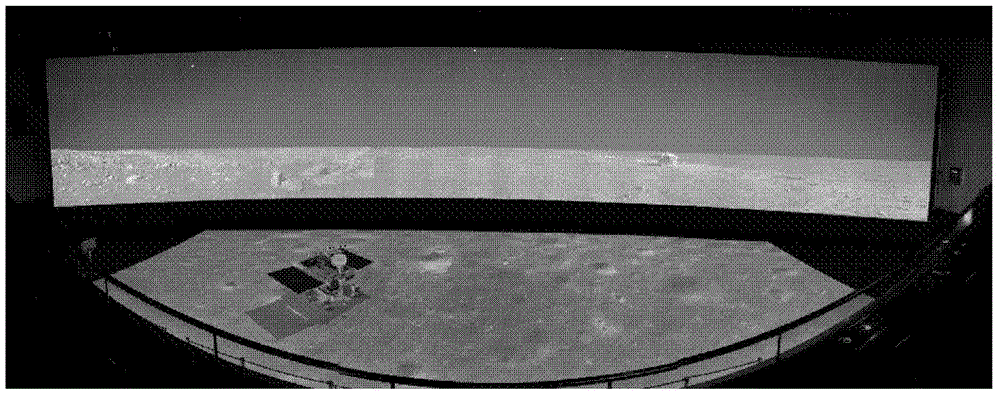 A method and device for constructing a lunar surface virtual scene