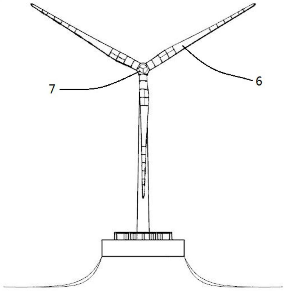 Offshore wind and wave combined power generation device