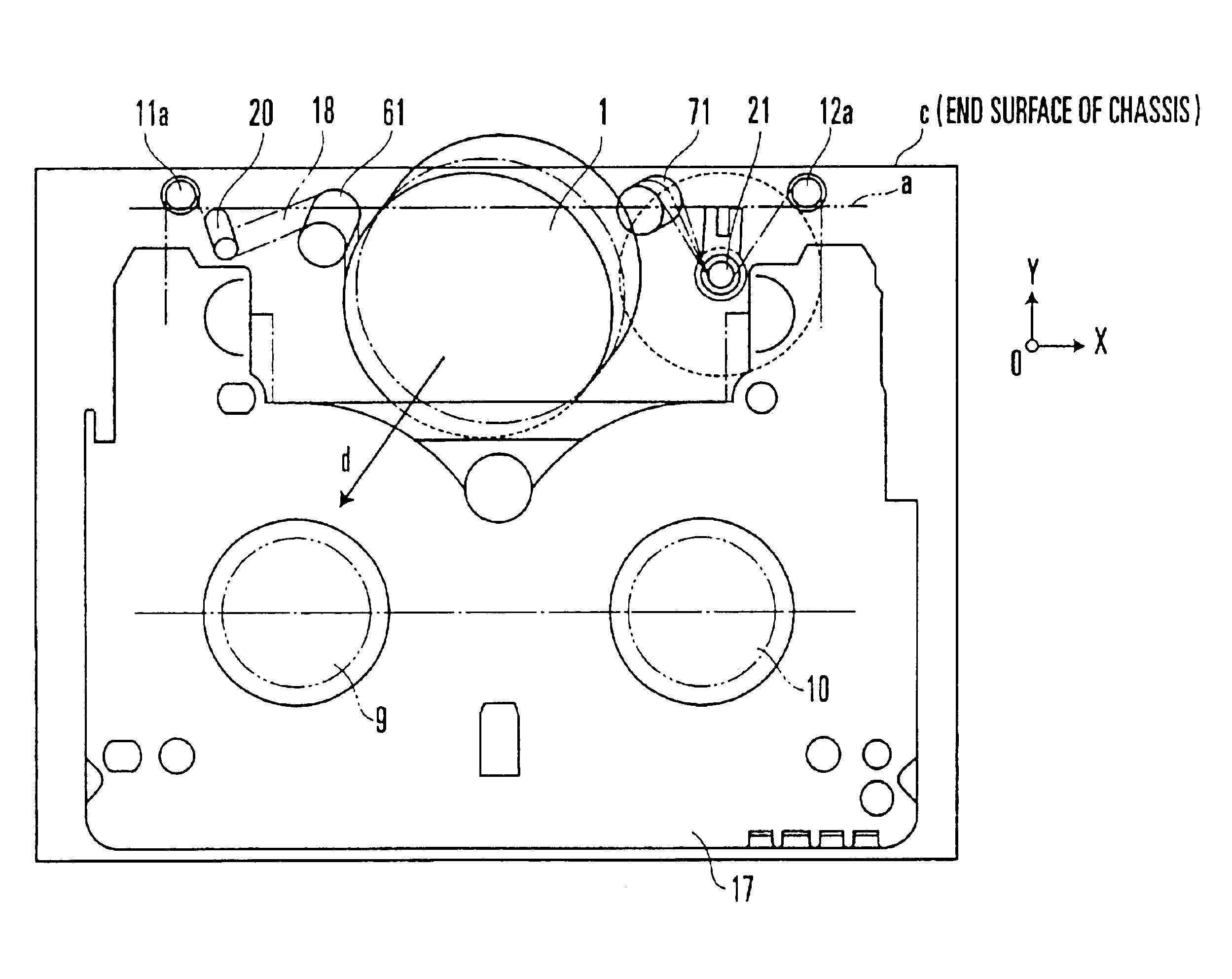 Recording/reproducing apparatus with reduced number of guides posts