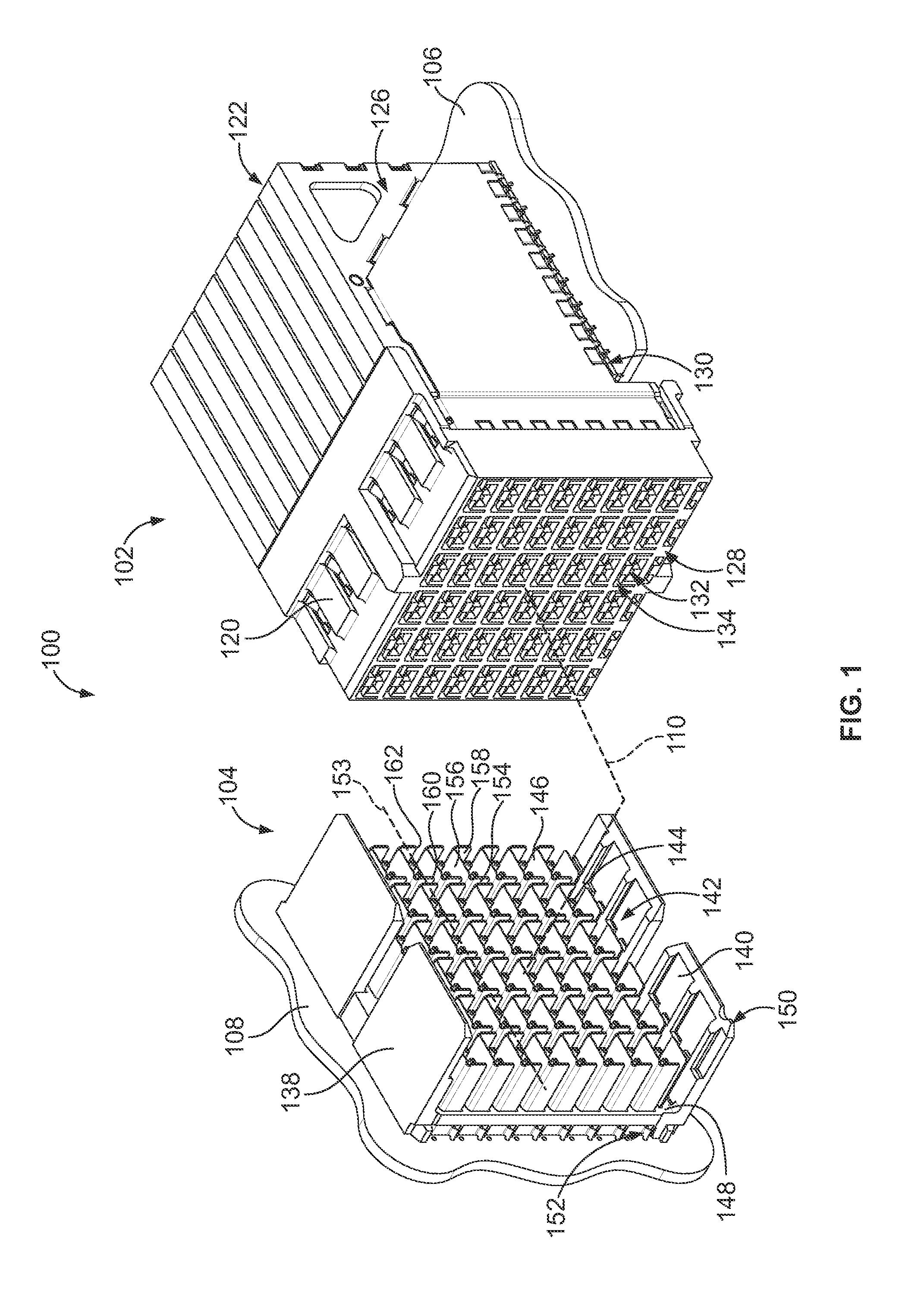 Grounding structures for header and receptacle assemblies