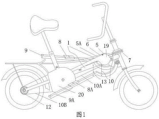 Reciprocating stepless labor-saving bicycle