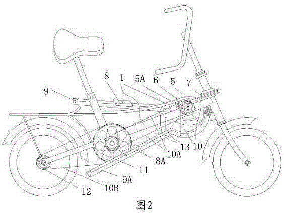 Reciprocating stepless labor-saving bicycle