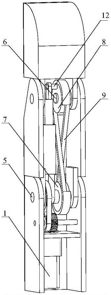 Rod-wheel combined type coupling self-adapting under-actuated robot finger device