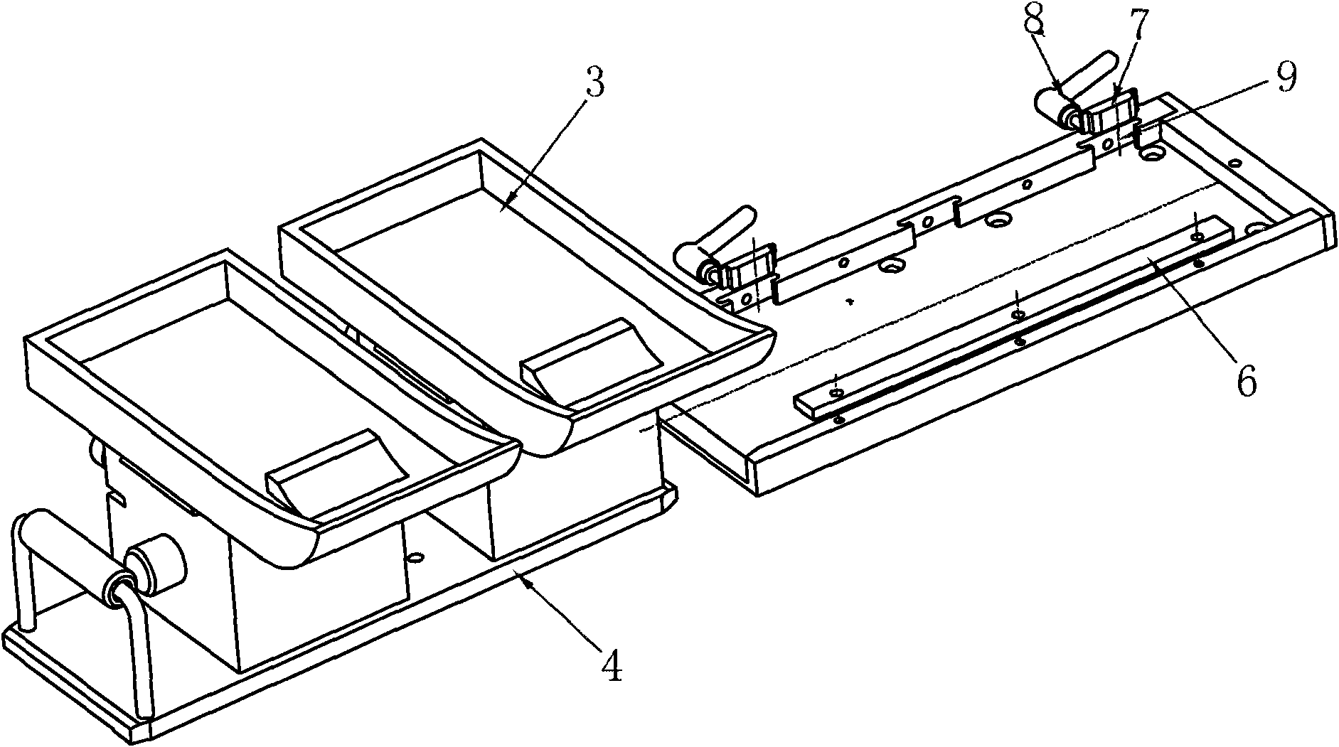 Device for assembling and disassembling oil pan of zero-calibration transfer printing machine