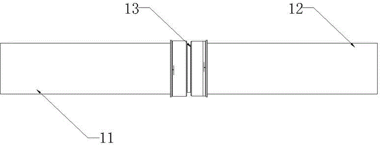 Hollow wall winding pipe connecting structure