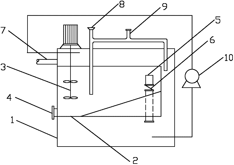 Device for synchronously neutralizing and heating low-temperature acidic waste water