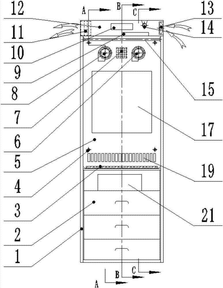 Motor home wardrobe with dangling type clothes hanging device
