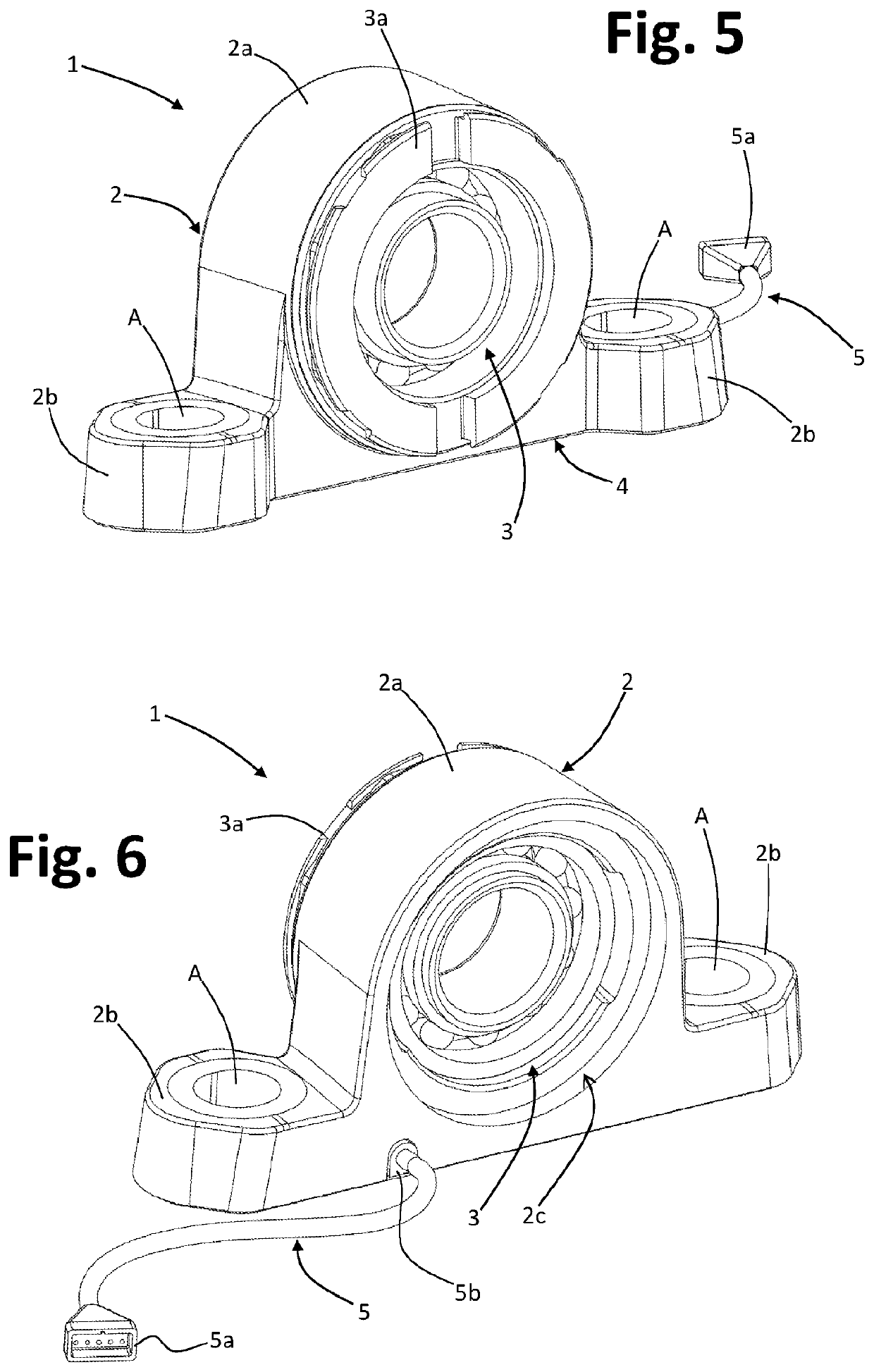 Sensorized supporting device for bearings