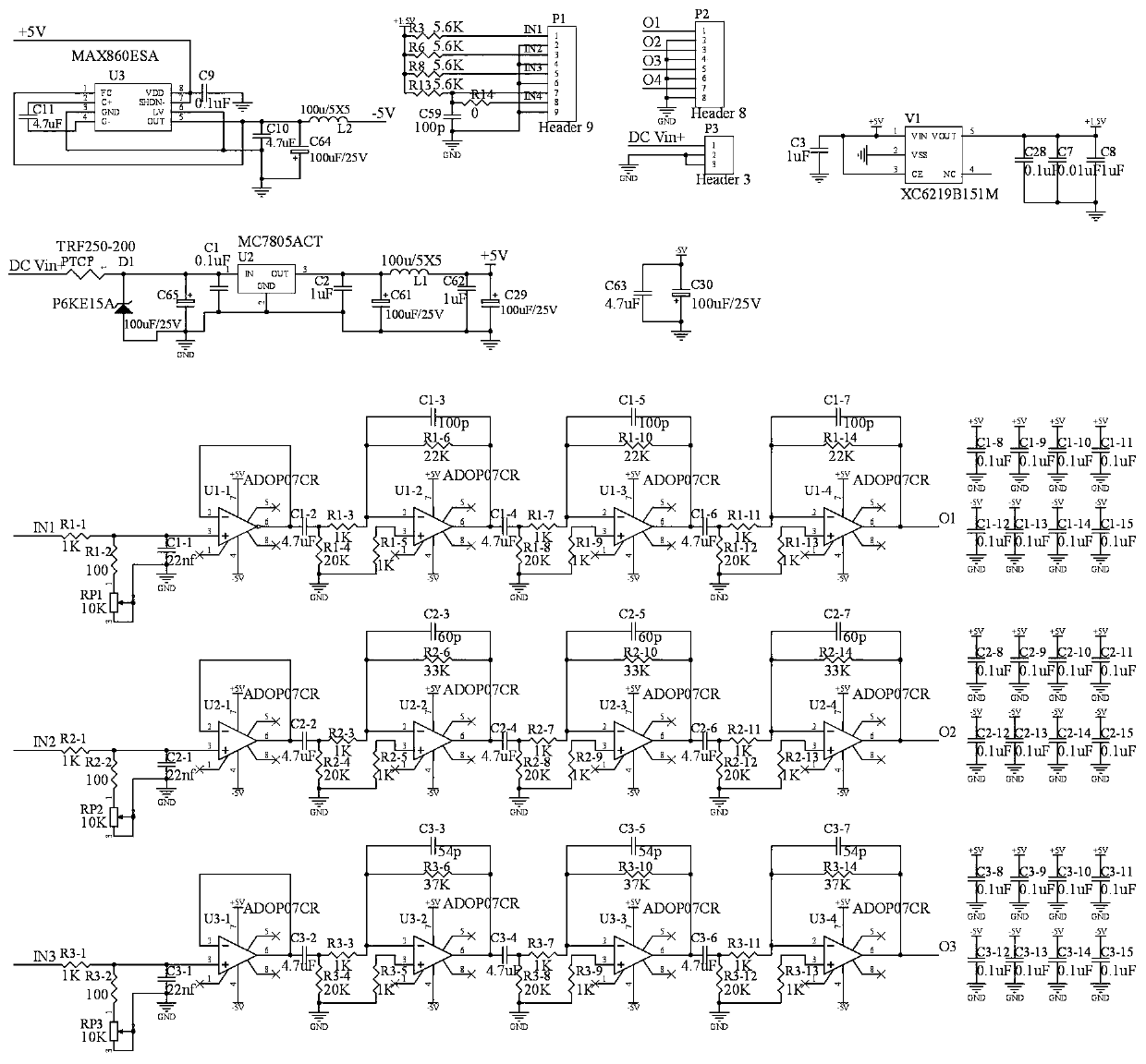 Low-frequency weak signal amplification circuit