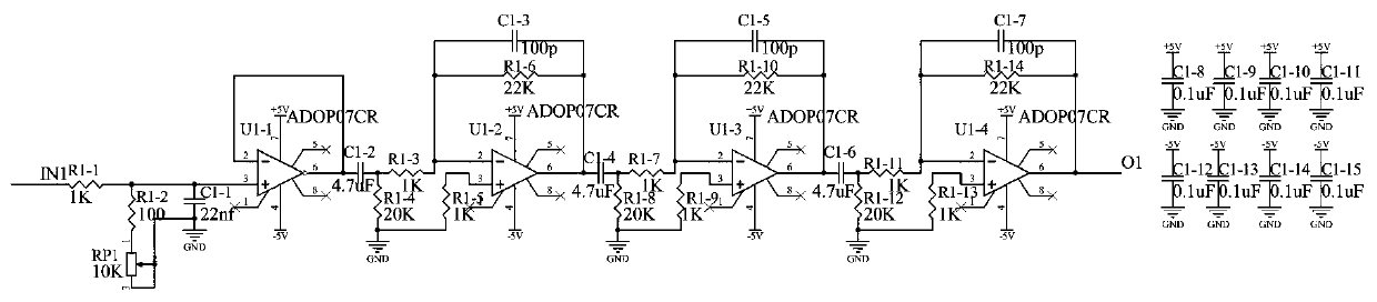 Low-frequency weak signal amplification circuit