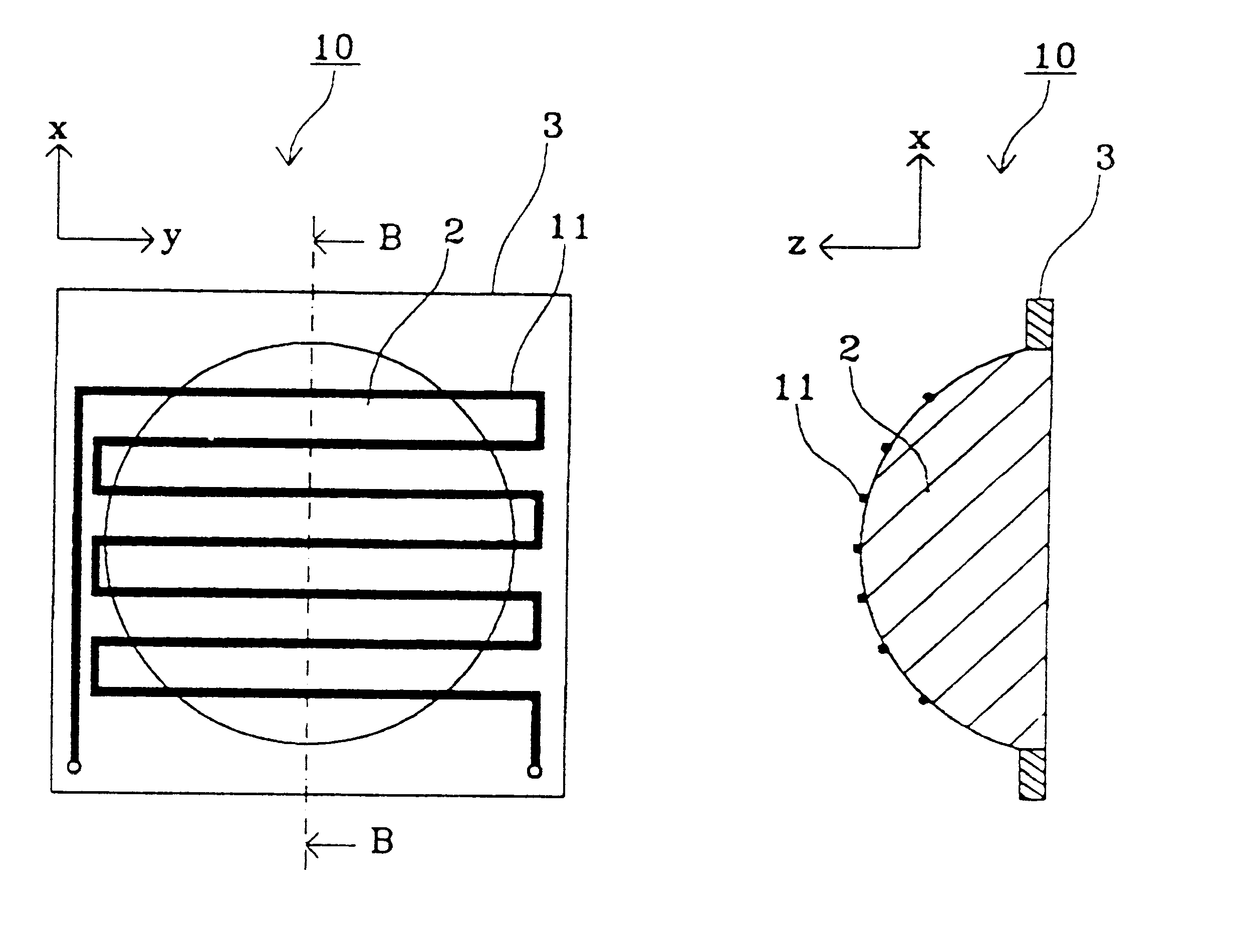 Dielectric lens antenna having heating body and radio equipment including the same