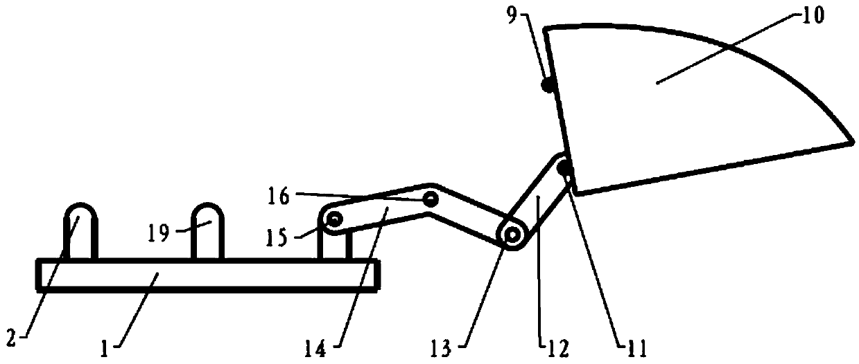 Electromagnetic braking initiative metamorphic multi-connecting-rod controllable excavation mechanism