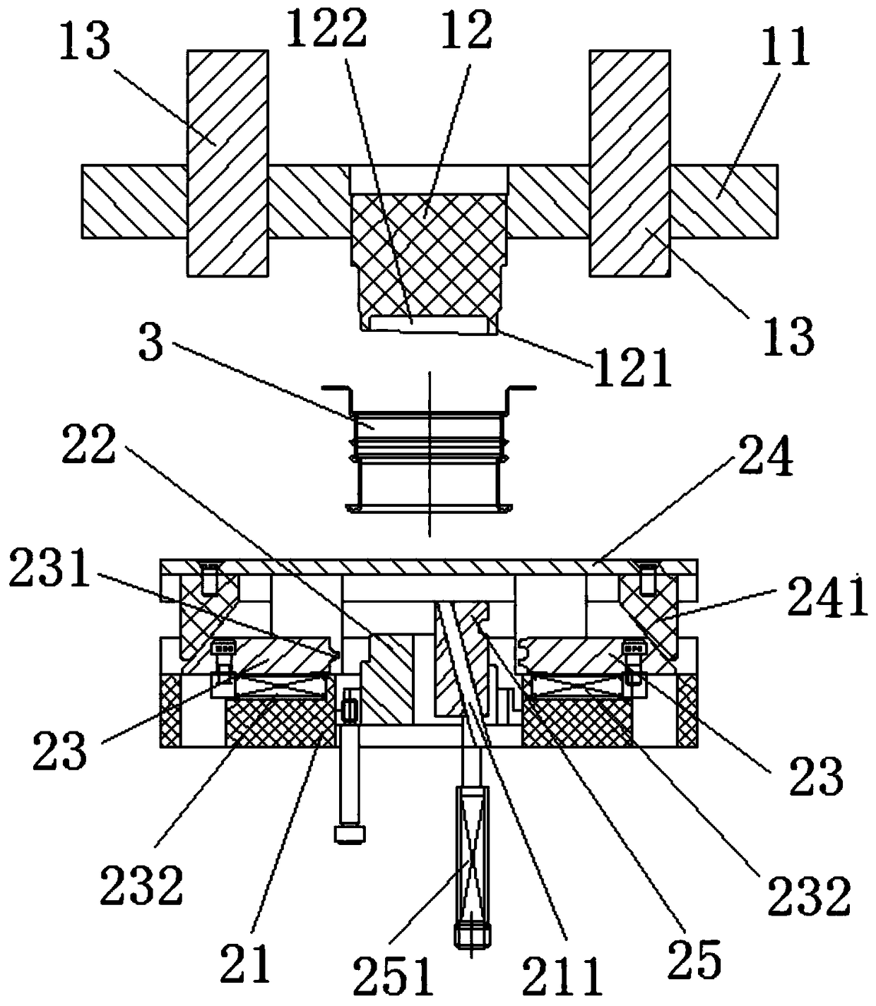 Spiral groove forming die