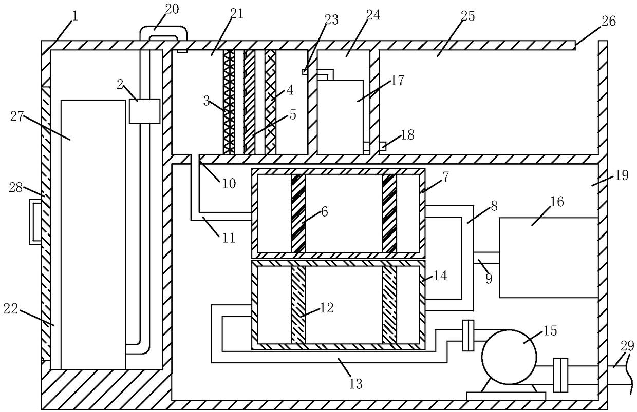 Domestic reverse osmosis membrane seawater desalination device