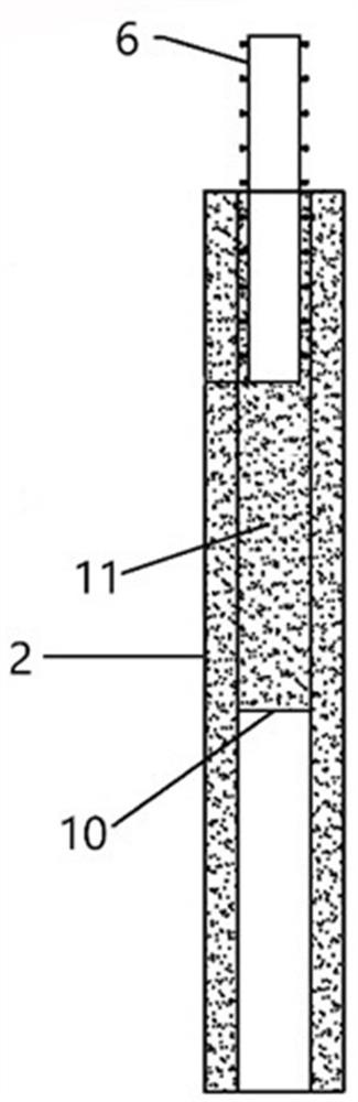 I-shaped steel socket type tramcar prefabricated track beam and tubular pile connecting structure and construction method