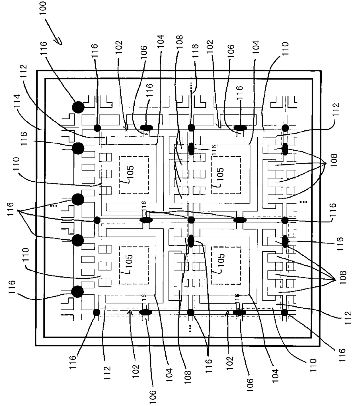 Extended contact area for leadframe strip testing