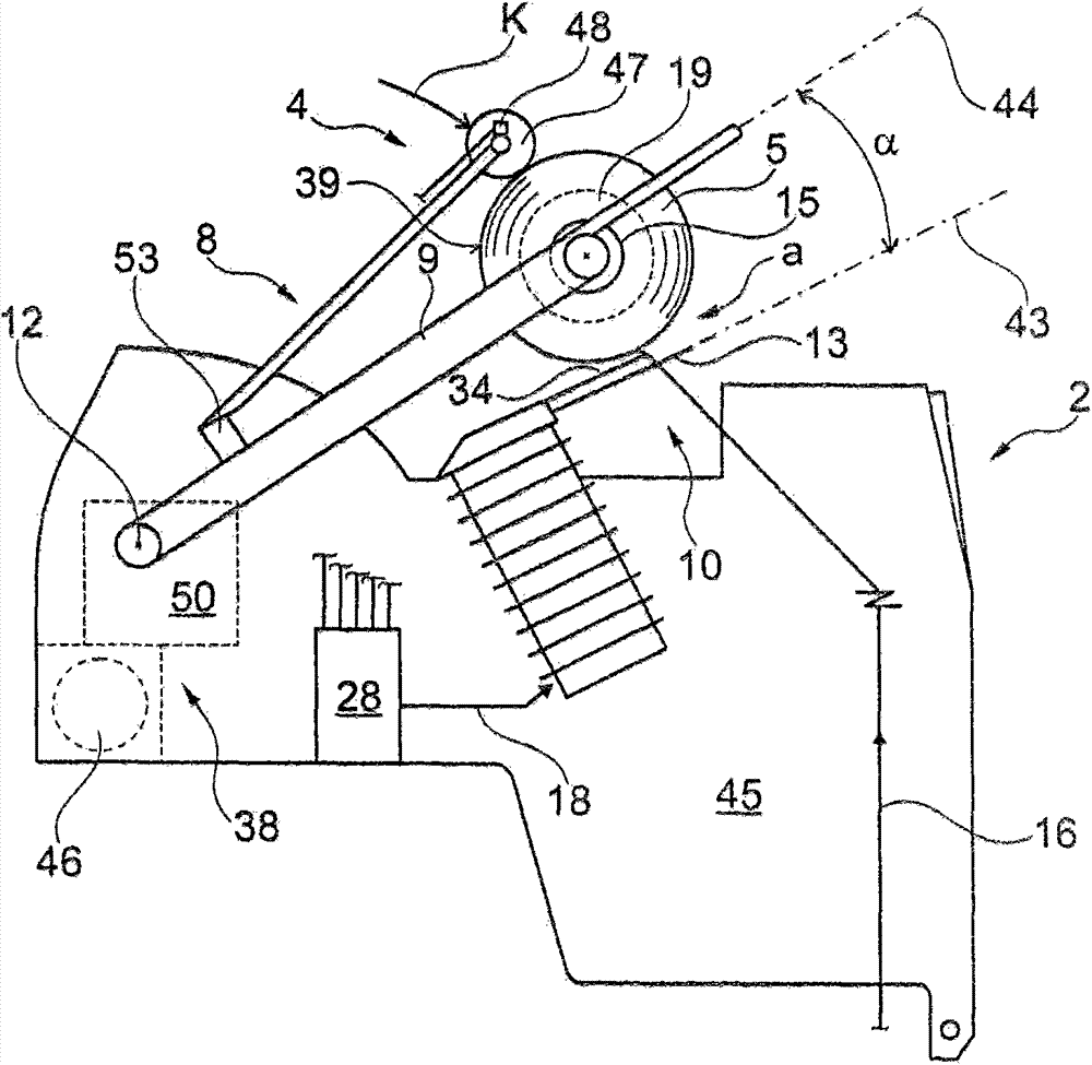 Spooling device for a workstation of a textile machine for creating cross-wound spools