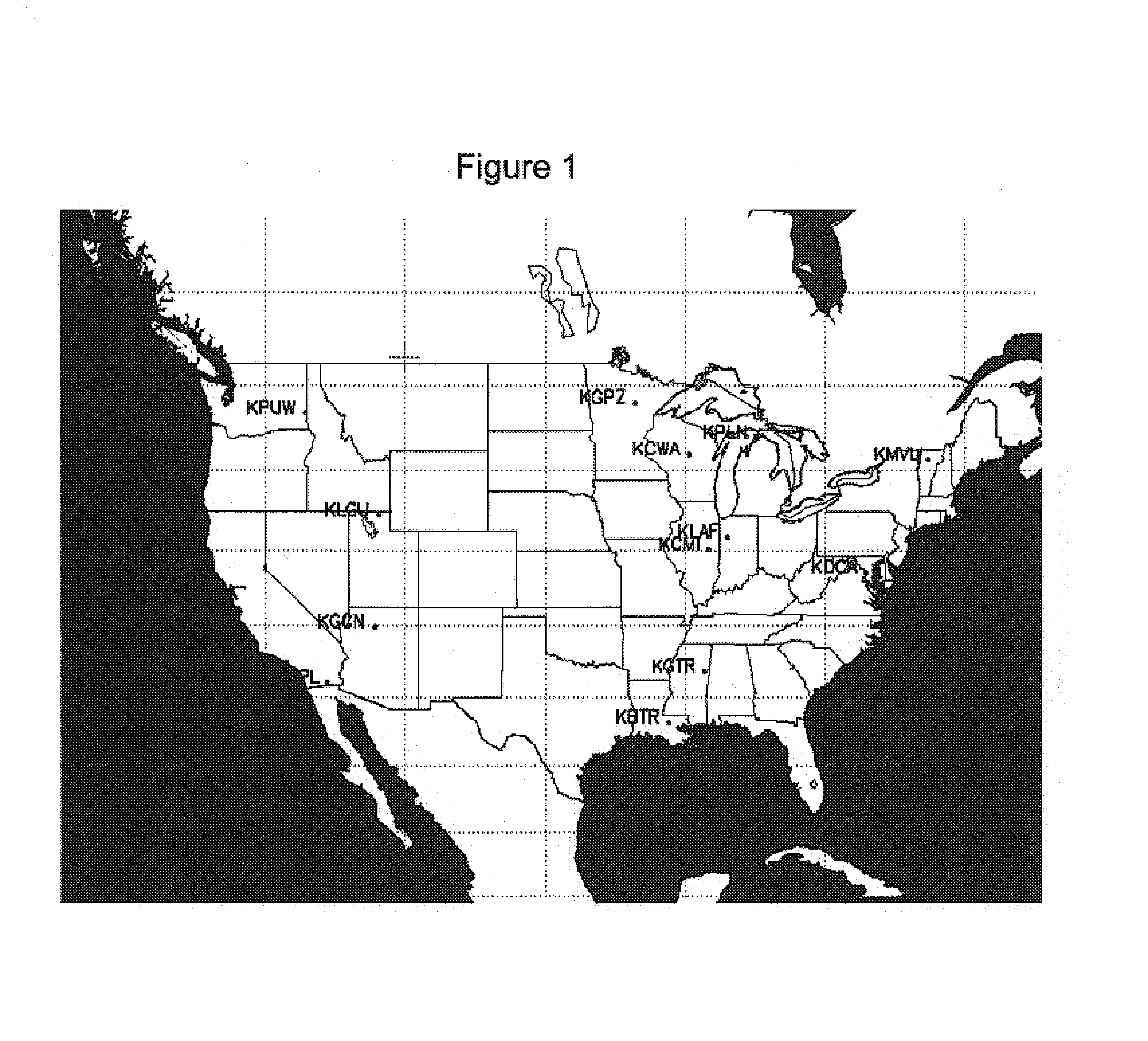 Method for determining current synthetic ultraviolet index for a specified location