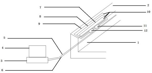 Underground space crack monitoring device and method