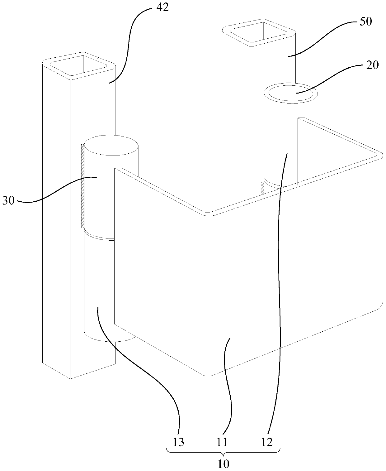 Connecting part of fire hydrant door and fire hydrant door