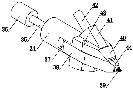 Lifting and adjusting electrothermal knife device for high-temperature electrothermal film of packaging materials