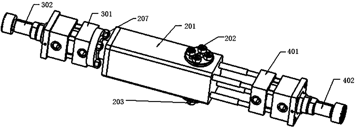 Wheel type pipeline robot steering device