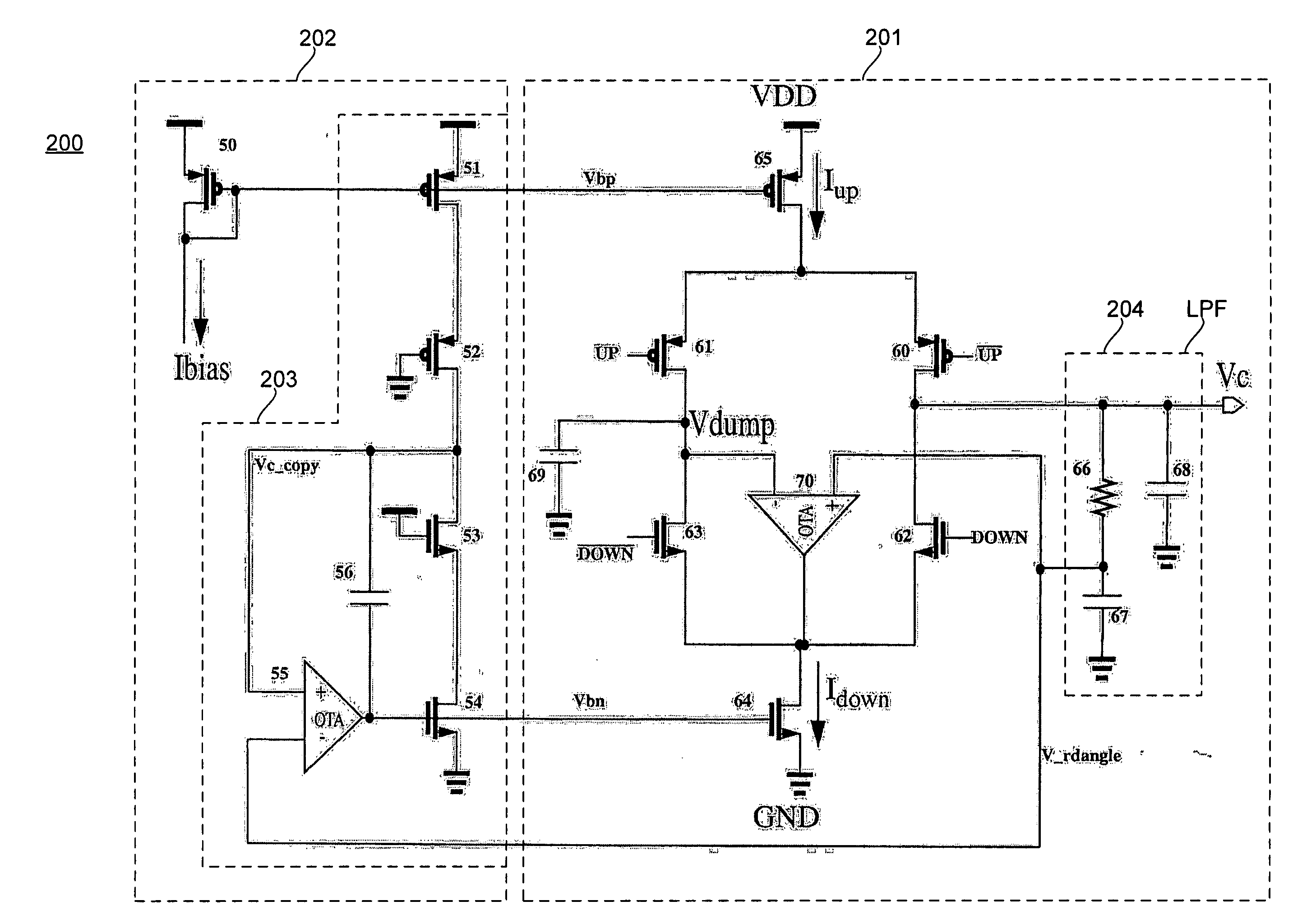 Wide output-range charge pump with active biasing current