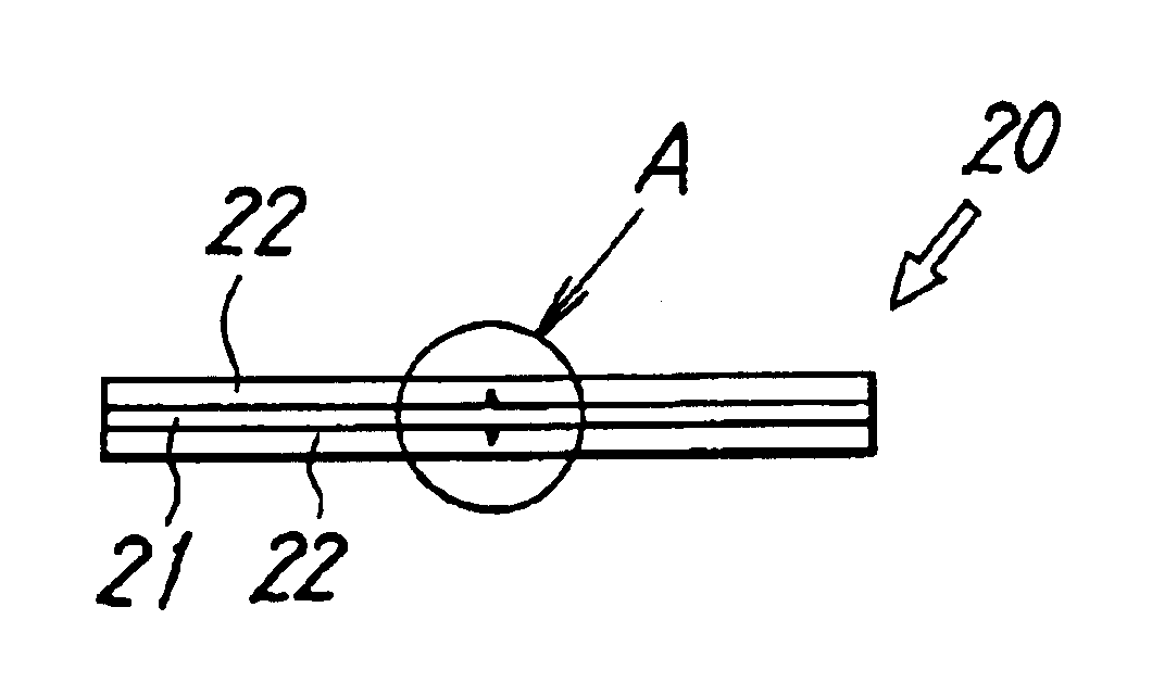 Double eyelid forming tape or string and method of manufacturing the same