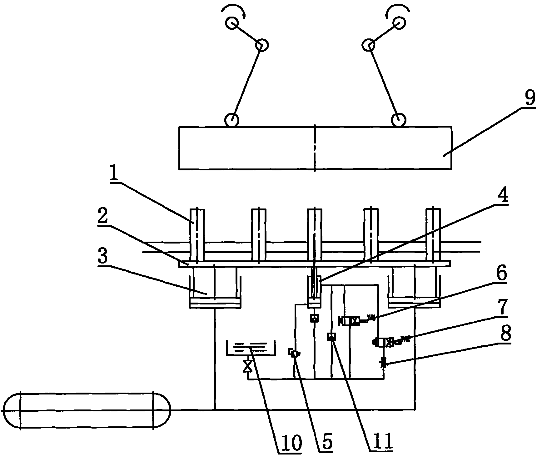 Pressure pad device of mechanical press