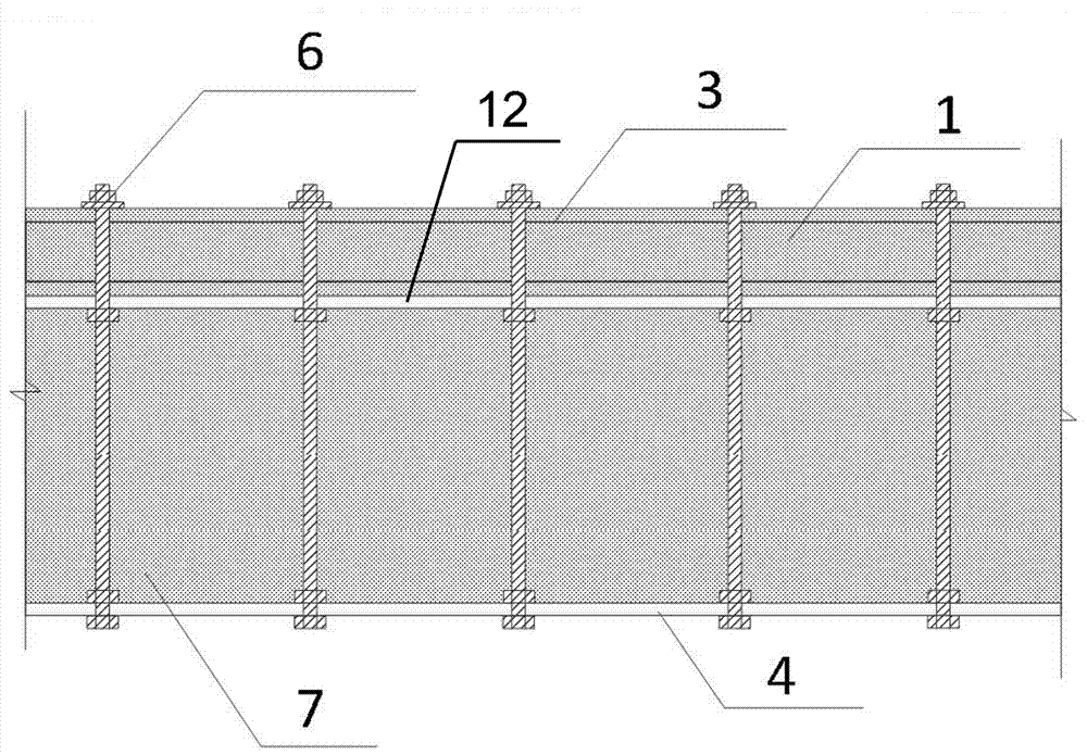 Fireproof and buckling-restrained fabricated composite beam and construction method